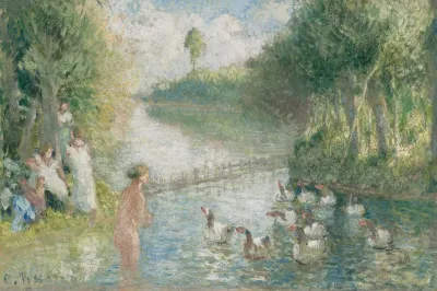 Gardeuses Doies Se Baignant