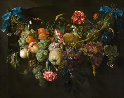 Garland Of Fruit And Flowers