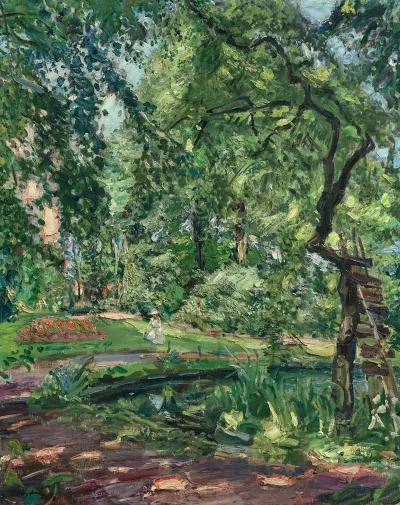 Garten In Godramstein Mit Verwachsenem Baum Und Weiher