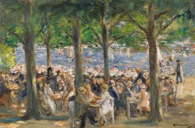 Gartenlokal An Der Havel Unter Baumen Beer Garden Near The Havel Under Trees
