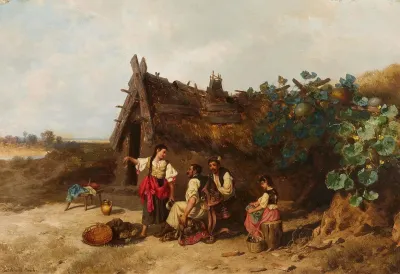 Gast Bei Einer Ungarische Bauernfamilie