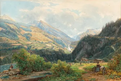 Gasteinertal With A View Of The Waterfall In Bad Gastein