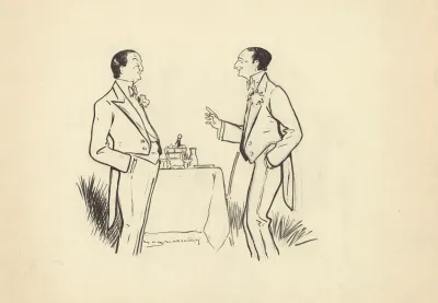 Gaston Dubosc Et Marcel Simon Dans Seance De Nuit De Georges Feydeau