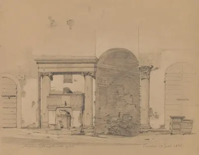 Gate Leading To Vicoli Dei Grana Near Piazza Palatina In Tivoli