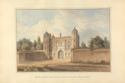 Gateway At Burton Agnes Yorkshire The Seat Of Sir Francis Boynton Bart