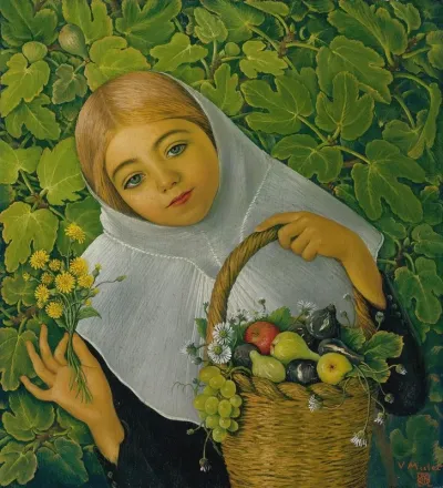 Gathering Fruit And Flowers