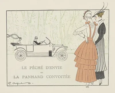 Gazette Du Bon Ton 1914 No 7 Le Peche Denvie Ou La Panhard Convoitee