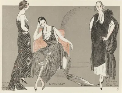 Gazette Du Bon Ton Croquis Pl Xxxv Doeuillet