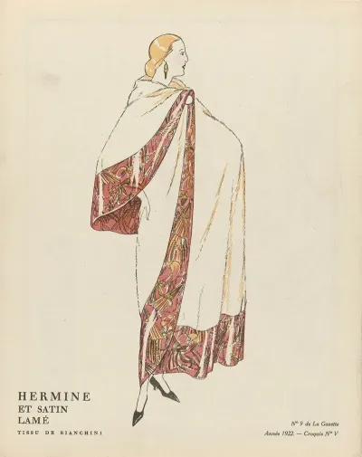 Gazette Du Bon Ton Hermine Et Satin Lame Tissu De Bianchini
