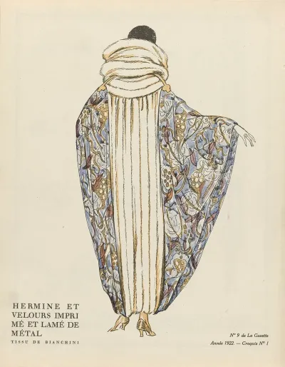Gazette Du Bon Ton Hermine Et Velours Impri Me Et Lame De Metal Tissu De Bianchini