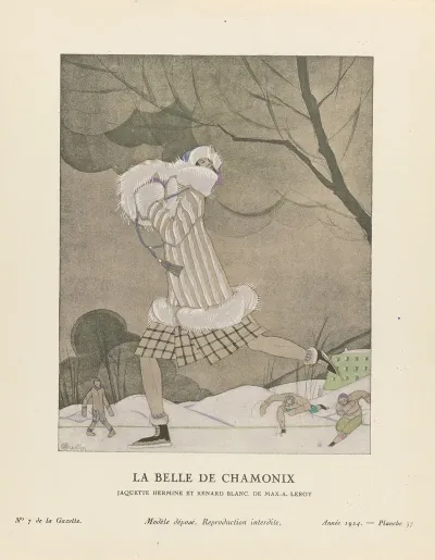 Gazette Du Bon Ton La Belle De Chamonix Jaquette Hermine Et Renard Blanc De Max A Leroy