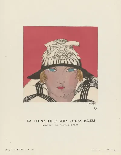 Gazette Du Bon Ton La Jeune Fille Aux Joues Roses Chapeau De Camille Roger