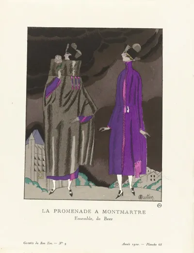 Gazette Du Bon Ton La Promenade A Montmartre Ensemble De Beer
