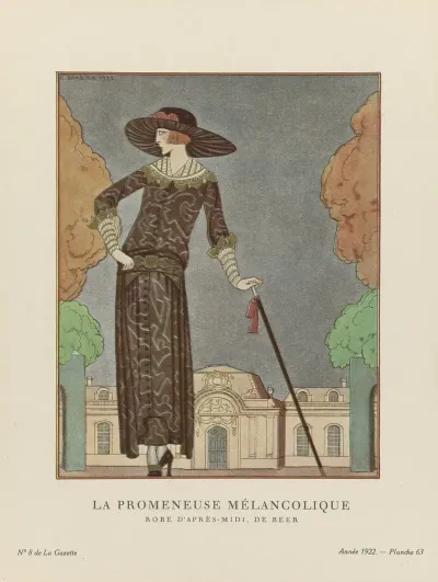 Gazette Du Bon Ton La Promeneuse Melancolique Robe Dapres Midi De Beer