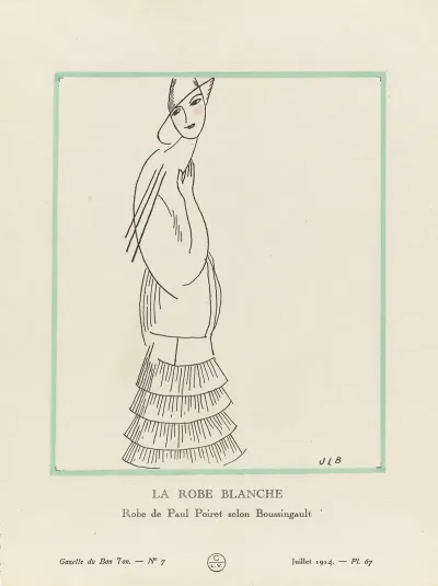 Gazette Du Bon Ton La Robe Blanche Robe De Paul Poiret Selon Boussingault