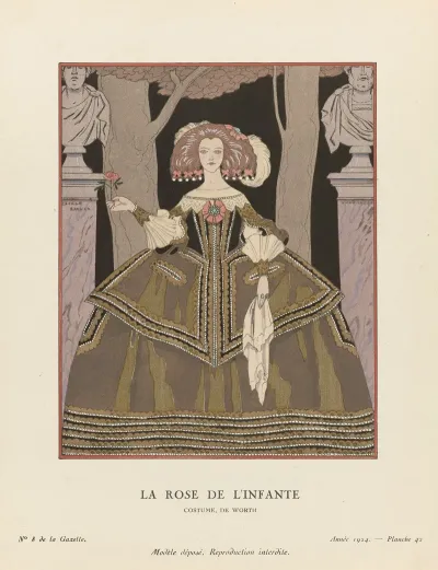 Gazette Du Bon Ton La Rose De Linfante Costume De Worth