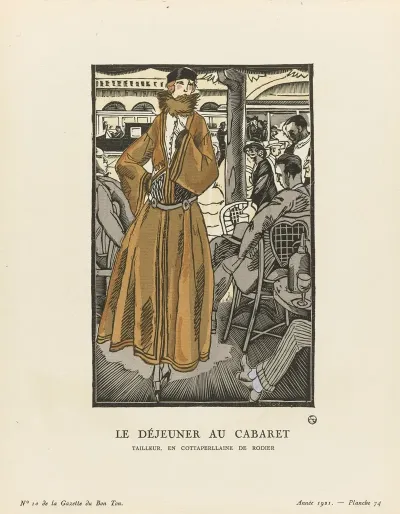 Gazette Du Bon Ton Le Dejeuner Au Cabaret Tailleur En Cottaperllaine De Rodier