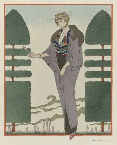 Gazette Du Bon Ton Les Colchiques Manteau De Voyage De Paquin