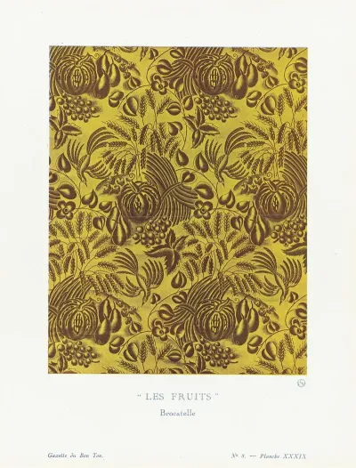 Gazette Du Bon Ton Les Fruits Brocatelle