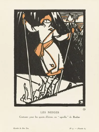Gazette Du Bon Ton Les Neiges Costume Pour Les Sports Dhiver Enagnella De Rodier