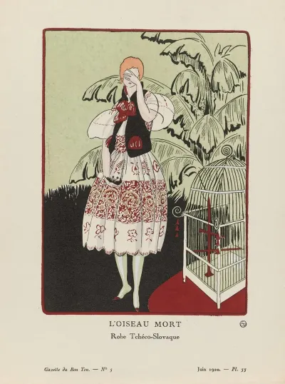Gazette Du Bon Ton Loiseau Mort Robe Tcheco Slovaque