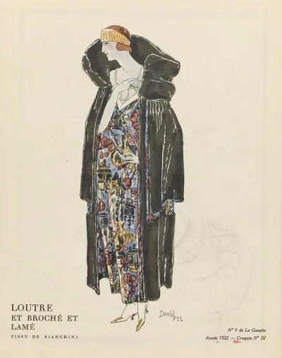 Gazette Du Bon Ton Loutre Et Broche Et Lame Tissu De Bianchini