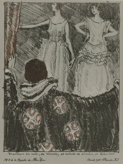Gazette Du Bon Ton Manteau Du Soir De Worth Et Robes De Diners De Doeuille