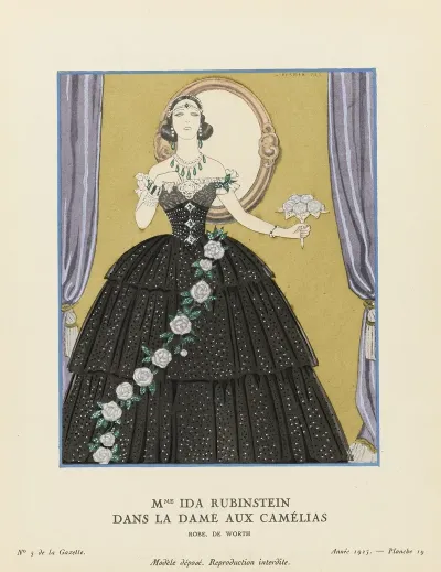 Gazette Du Bon Ton Mme Ida Rubinstein Dans La Dame Aux Camelias