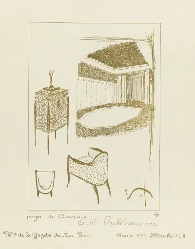 Gazette Du Bon Ton Pages De Croquis E J Ruhlmann
