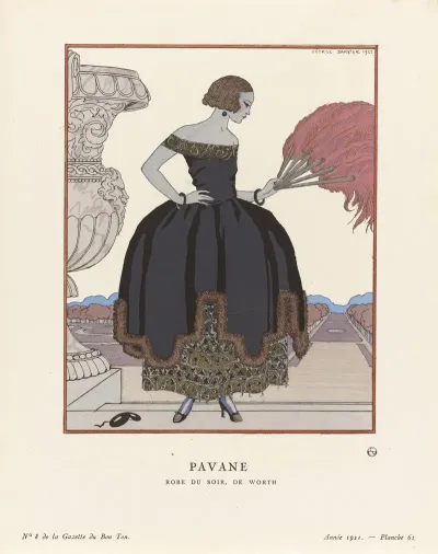 Gazette Du Bon Ton Pavane Robe Du Soir De Worth