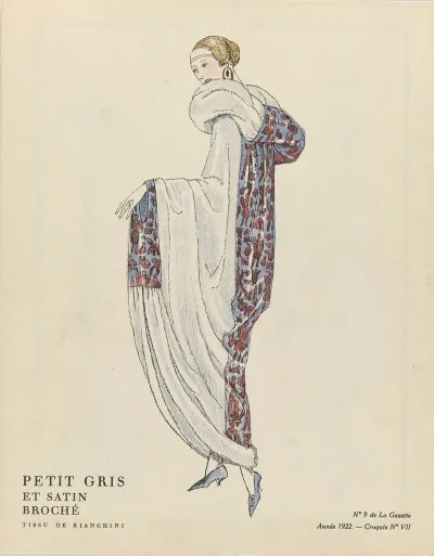 Gazette Du Bon Ton Petit Gris Et Satin Broche Tissu De Bianchini