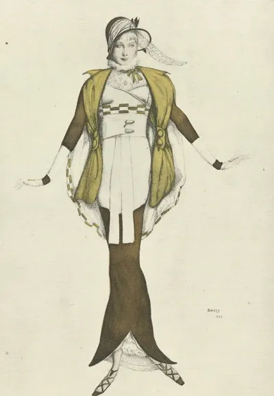 Gazette Du Bon Ton Philomele Robe De Bakst Realisee Par Paquin