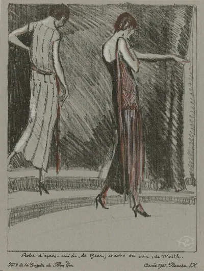 Gazette Du Bon Ton Robe Dapres Midi De Beer Et Robe Du Soir De Worth