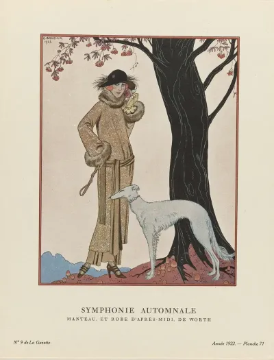 Gazette Du Bon Ton Symphonie Automnale Manteau Et Robe Dapres Midi De Worth