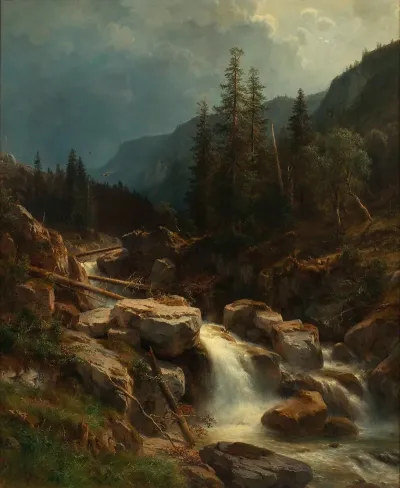 Gebirge Bei Aufsteigendem Gewitter