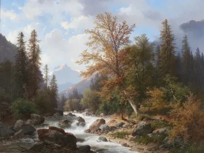 Gebirgsbach In Der Ramsau 2