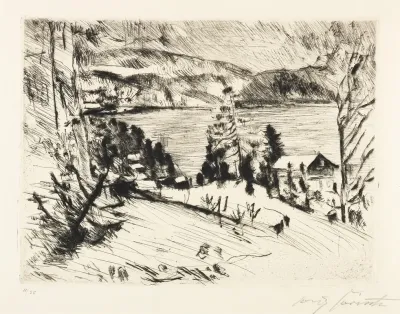 Gebirgsee Walchensee Im Winter