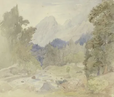 Gebirgslandschaft Bach Bei Berchtesgarden