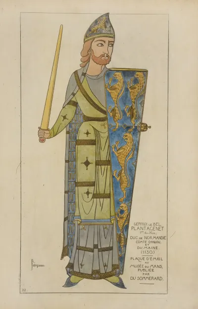 Geffroi Le Bel Plantagenet 1er Du Nom Duc De Normandie Comte Danjou Et Du Maine 1150