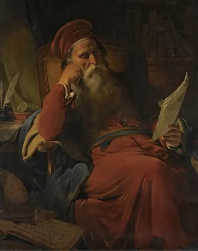 Gelehrter In Seiner Studierstube Scholar In His Study