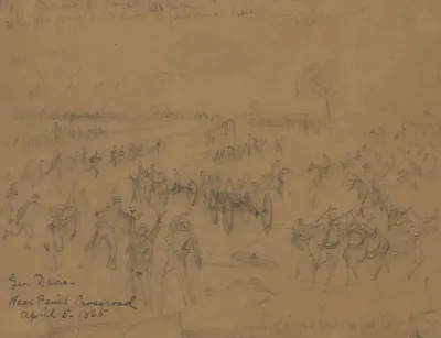 Gen Davis Near Paines Crossroad April 5 1865