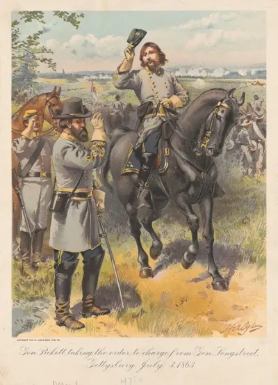 Gen Pickett Taking The Order To Charge From Gen Longstreet Gettysburg July 3 1864