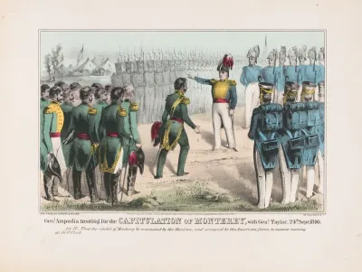 General Ampudia Treating For The Capitulation Of Monterey With General Taylor 24th Sept 1846