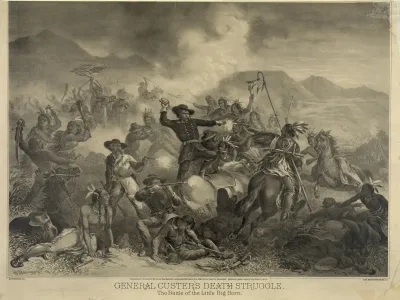 General Custers Death Struggle The Battle Of The Little Big Horn