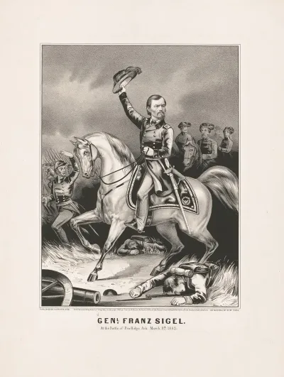General Franz Sigel At The Battle Of Pea Ridge Ark March 8th 1862