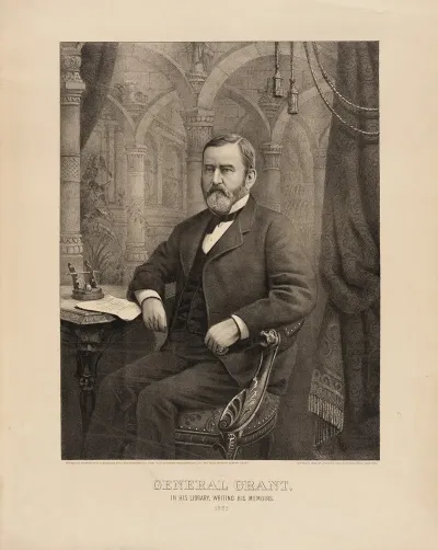 General Grant In His Library Writing His Memoirs 1885