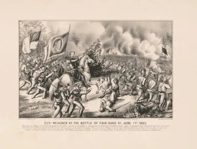 General Meagher At The Battle Of Fair Oaks Va June 1st 1862