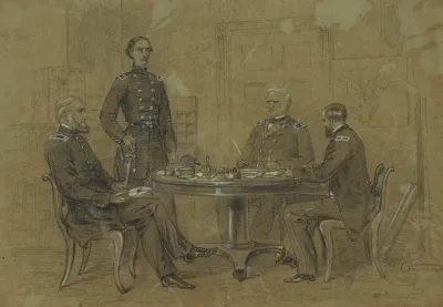 General Scott Giving Orders To His Aides For The Advance Of The Grand Army