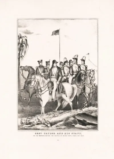 General Taylor And His Staff On The Morning Before The Battle Of Buena Vista Febry 23 1847