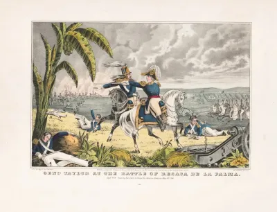 General Taylor At The Battle Of Resaca De La Palma Capt May Receiving His Orders To Charge The Mexican Batteries May 9th 1846